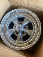 15” chrome Cragar 5-lug wheels 5x4.5 or 5x4.75