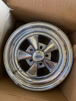 15” chrome Cragar 5-lug wheels 5x4.5 or 5x4.75