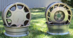 Nissan Maxima factory alloy rims. 15" w/ center caps, 89-94, two pairs
