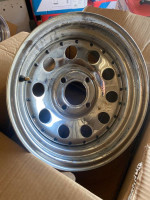 14” steel chrome 4-lug wheels 4x4.5