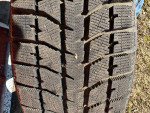 Blizzak WS70 snow tires on Saab rims