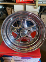 15” 5-lug chrome Weld wheels 5x4.75