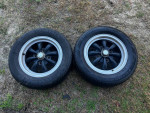 2x 1968-1979 VW Beetle Bug Ghia 4 Lug EMPI Wheels & Tires Set Pair