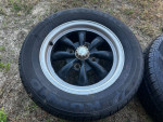2x 1968-1979 VW Beetle Bug Ghia 4 Lug EMPI Wheels & Tires Set Pair