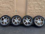 22 inch Akuza Lucana chrome wheels with 33x12.50x22 tires