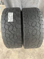 LT 35X12.50R20 PAIR 2TIRES TOYO AT OPEN COUNTRY 2022 50%LIFE NO REPAIR
