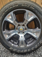 New Chevy Silverado or Dodge Ram 20 inch wheels with Bridgestone tires