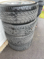 Set of 4 P275/55R20 Tires on Vision Wheel Legend Chrome Rims