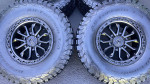 (4) NEW 17X9 TIS OFF-ROAD BLACK WHEELS AND NEW TIRES 35X12.50X17