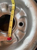 FOUR 15X8 RALLEY WHEELS WITH RING CAPS [5 bolts]
