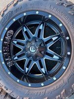 20x10 Fuel Lethal wheels 305/55/20 tires 6x5.5 GMC Chevy Ram 6x135 Ford F150 Exp