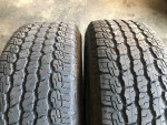 2 Tires, 255/70R18 Goodyear Wrangler Tires with 60% Tread Left