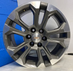 1 OEM 2022-2024 Chevy Silverado 20x9 Dark Grey Machined Rim