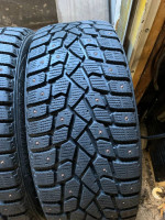 (4) 215-45-17 sumitomo ice edge studded snow tires (like new)