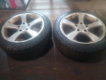 Aluminum Racing Wheels with Wide Blizzak Tires