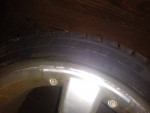 Aluminum Racing Wheels with Wide Blizzak Tires