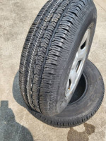 two tires one JEEP wheel. P215/75R16