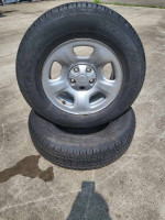 two tires one JEEP wheel. P215/75R16