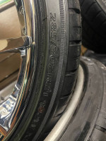 22” Forgiato Staggered Chrome Wheels and Tires 5Lug