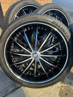 Borghini B19 Wheel 22x9.5 5x115 5x120 Black Machined