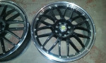 18" 18x7 1\2 ADR Rims set 4x100 or 4x110 LUG pattern black with chrome