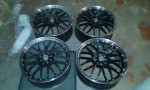 18" 18x7 1\2 ADR Rims set 4x100 or 4x112 bolt LUG pattern black chrome