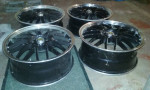 18" 18x7 1\2 ADR Rims set 4x100 or 4x112 bolt LUG pattern black chrome