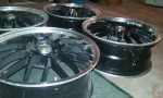 18" 18x7 1\2 ADR Rims set 4x100 or 4x112 bolt LUG pattern black chrome