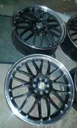 18" 18x7 1\2 ADR Rims set 4x100 or 4x112 bolt LUG pattern black chrome