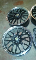 18" 18x7 1\2 ADR Rims set 4x100 or 4x112 bolt LUG pattern black chrome