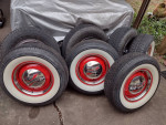 Whitewall "Cokers" 15" / Wheel Vintique Steelies & Caps