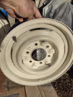 15x5 Vintage 6 lug GM Wheel Tabs & Nubs..Rare Steelie 🤠