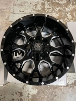 BRAND NEW 20" INCH MAYHEM WARRIOR 20X9 BLACK MILLED WHEELS 8X165.1/170