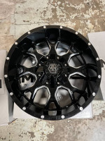 BRAND NEW 20" INCH MAYHEM WARRIOR 20X9 BLACK MILLED WHEELS 8X165.1/170