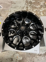BRAND NEW 20" INCH MAYHEM 8015 BLACK MILLED 20X9 WHEELS RIMS 8X180