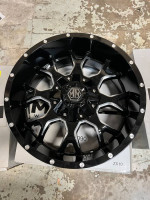 BRAND NEW 20" INCH MAYHEM 8015 BLACK MILLED 20X9 WHEELS RIMS 8X180