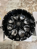BRAND NEW 20" INCH MAYHEM 8015 BLACK MILLED 20X9 WHEELS RIMS 8X180
