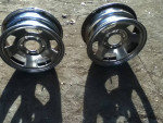 2 - FACTORY 15" X 6" -  6 LUG CHROME RIMS