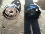 2 - FACTORY 15" X 6" -  6 LUG CHROME RIMS