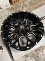 BRAND NEW 20" INCH MAYHEM 8015 20X9 G. BLK MILL WHEELS RIM 6X135/139.7