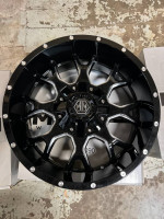 BRAND NEW 20" INCH MAYHEM 8015 20X9 G. BLK MILL WHEELS RIM 6X135/139.7