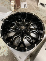 BRAND NEW 20" INCH MAYHEM 8015 20X9 G. BLK MILL WHEELS RIM 6X135/139.7