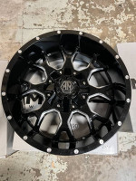 BRAND NEW 20" INCH MAYHEM 8015 20X9 G. BLK MILL WHEELS RIM 6X135/139.7