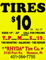 USED TIRES  . . TIRES $10 up ( The ORIGINAL  RHYDA Tire )