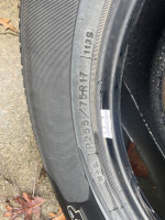 2023 JEEP WRANGLER TIRES WITH BLACK JEEP RIMS 245/75R17 LIKE NEW set 5