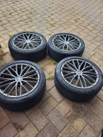 SET OF 4 oz RACING WHEELS AND TIRES