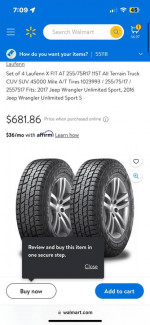 Jeep wrangler tires