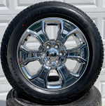 20" Chrome Wheels with Bridgestone Tires 6x139.7 6x5.5 Lug