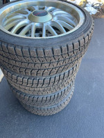 4 Like New 205X40X17 84H Bridgestone Blizzak Snow Winter Tires on Alloy Wheels