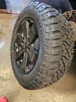 20x8.5 F150 OEM black wheels with 275/60/20 ALL TERRAIN tires